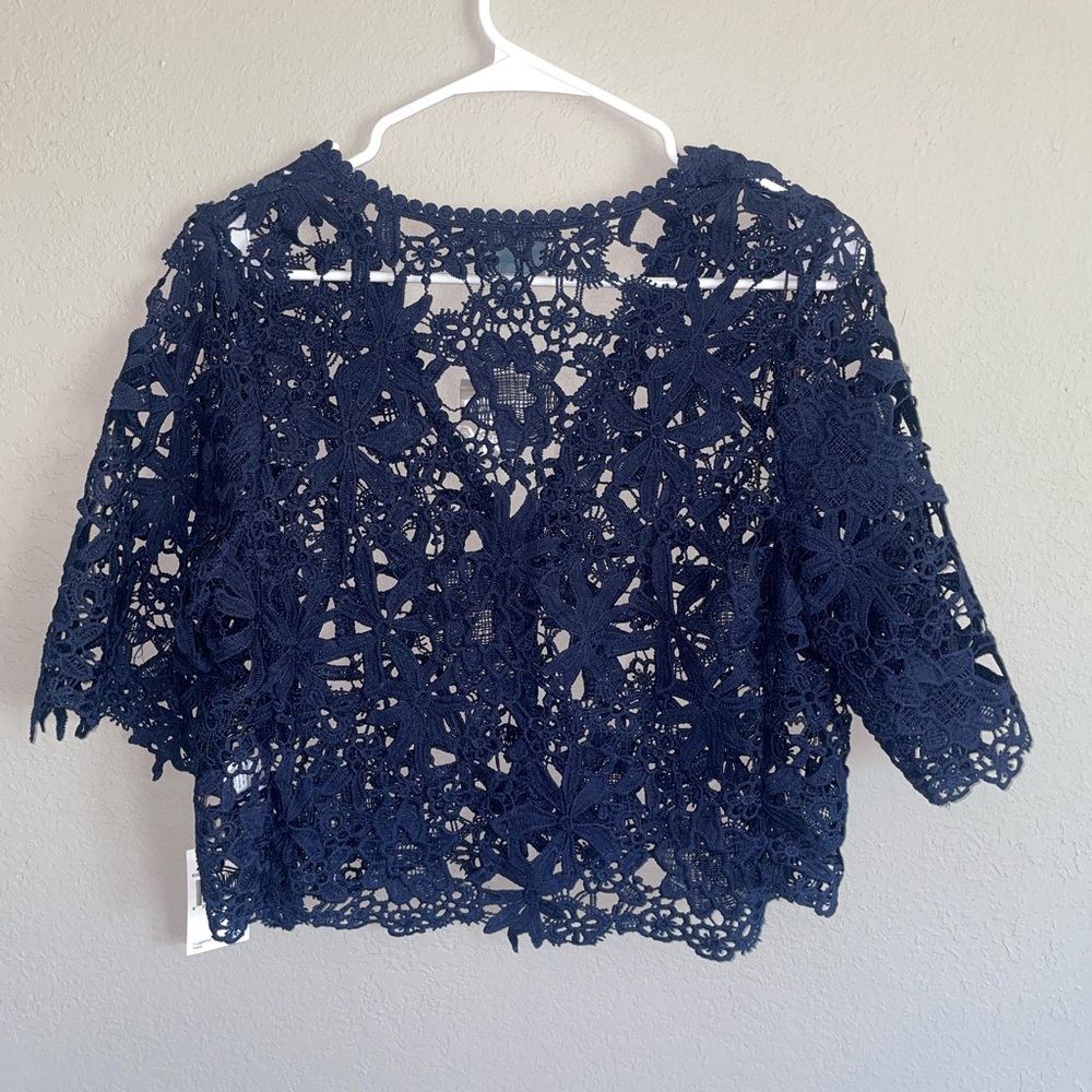 Vintage Rabbit Rabbit Rabbit Designs Blue size medium blouse top shirt NWT - Picture 5 of 5